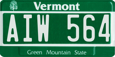 VT license plate AIW564
