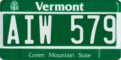 VT license plate AIW579