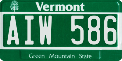VT license plate AIW586