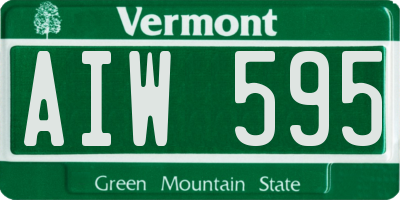 VT license plate AIW595