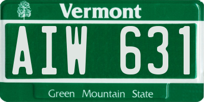VT license plate AIW631