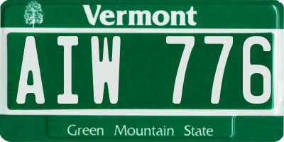 VT license plate AIW776