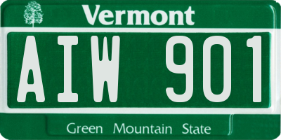 VT license plate AIW901
