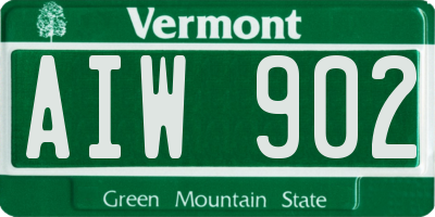 VT license plate AIW902