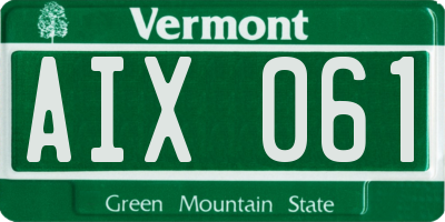 VT license plate AIX061