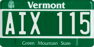 VT license plate AIX115