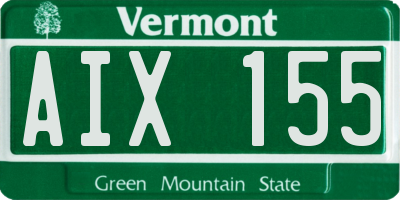 VT license plate AIX155