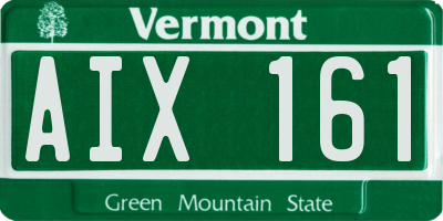 VT license plate AIX161