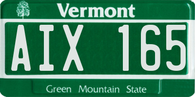 VT license plate AIX165