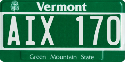 VT license plate AIX170