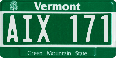VT license plate AIX171