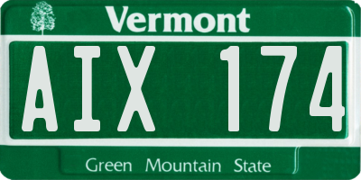 VT license plate AIX174