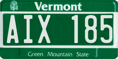 VT license plate AIX185