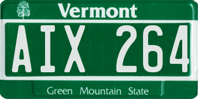 VT license plate AIX264