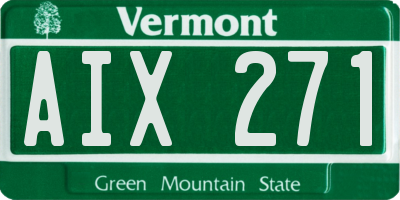 VT license plate AIX271