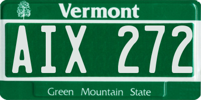 VT license plate AIX272
