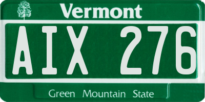 VT license plate AIX276