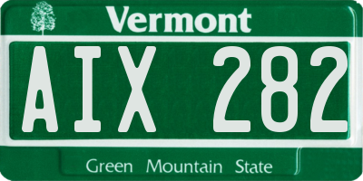 VT license plate AIX282