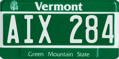 VT license plate AIX284