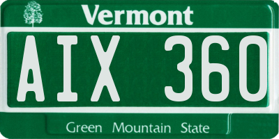 VT license plate AIX360