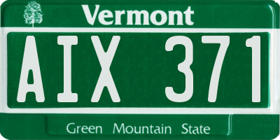 VT license plate AIX371