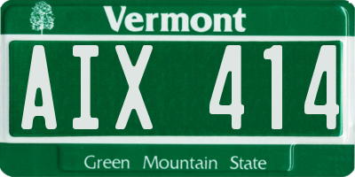 VT license plate AIX414