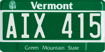 VT license plate AIX415
