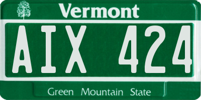 VT license plate AIX424