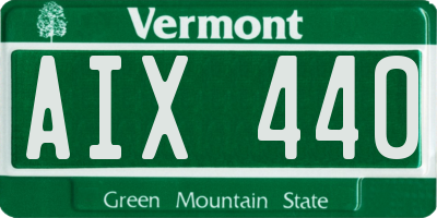 VT license plate AIX440