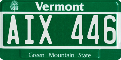 VT license plate AIX446