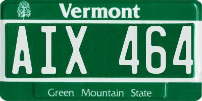 VT license plate AIX464