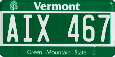 VT license plate AIX467