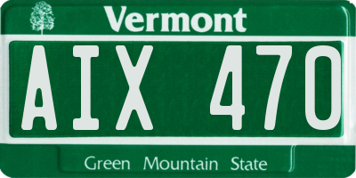 VT license plate AIX470