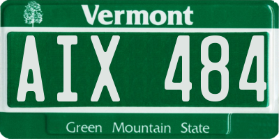 VT license plate AIX484
