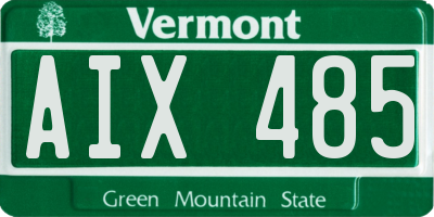 VT license plate AIX485