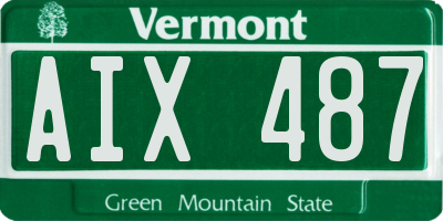 VT license plate AIX487
