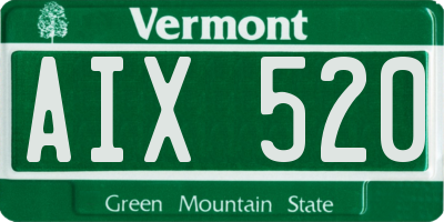 VT license plate AIX520