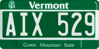 VT license plate AIX529