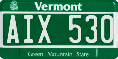VT license plate AIX530