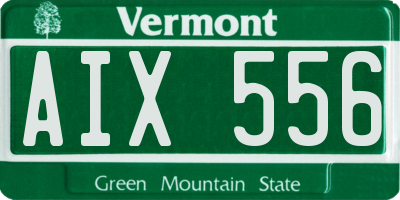 VT license plate AIX556