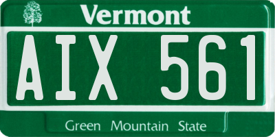 VT license plate AIX561