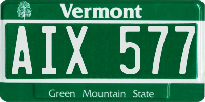 VT license plate AIX577