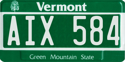 VT license plate AIX584