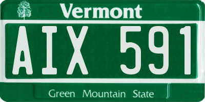 VT license plate AIX591