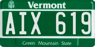 VT license plate AIX619