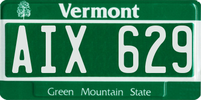 VT license plate AIX629