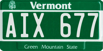 VT license plate AIX677