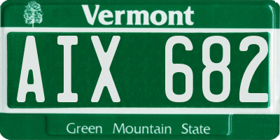 VT license plate AIX682