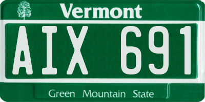VT license plate AIX691