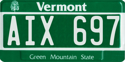 VT license plate AIX697